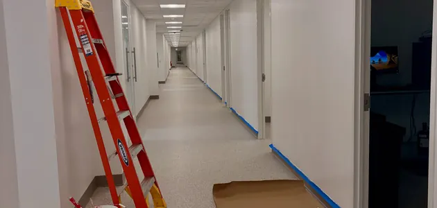 Office Building Corridor Repaint detail