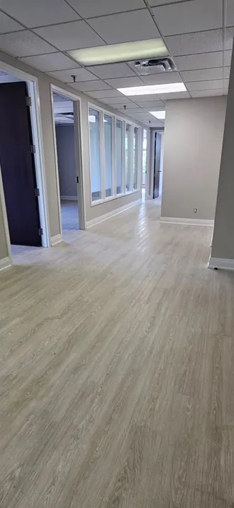Open office floor after repainting